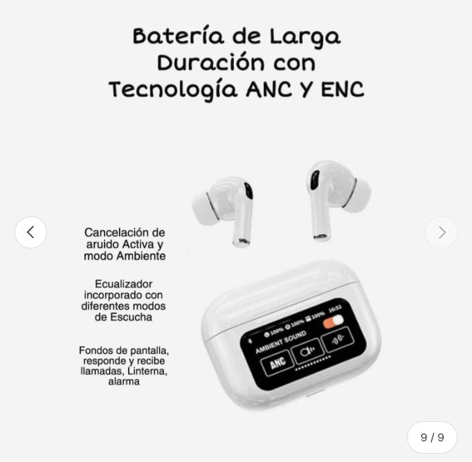 AIRPODS PRO 3RA GENERACION CON PANTALLA TACTIL
